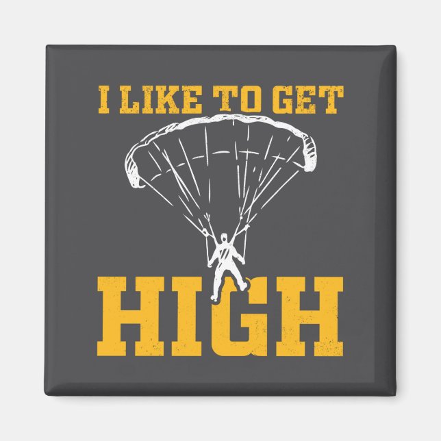 Íman Funny Parachute Quote Skydiver  (Frente)