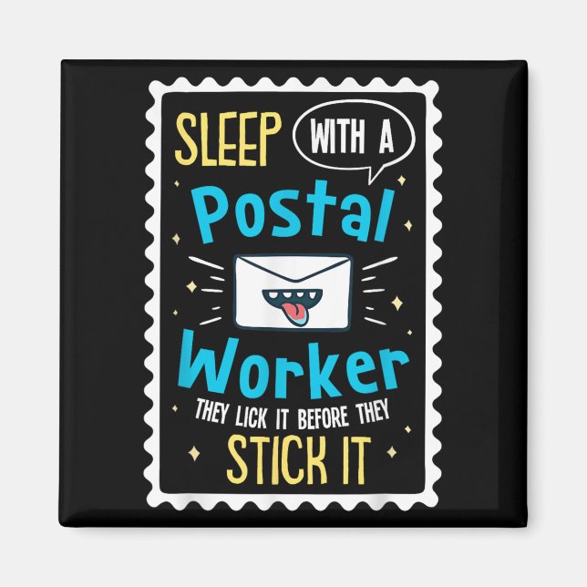 Íman Funny Postal Worker Diz - Corretor Posta (Frente)