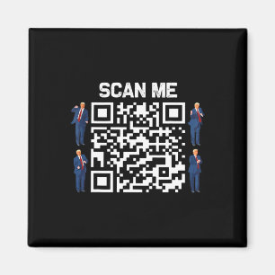 Íman Funny Qr Presidente Trump 4547 Tee Trump Dancing C