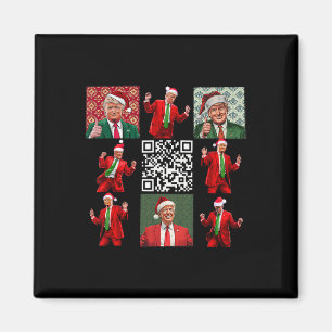 Íman Funny Qr Presidente Trump Christmas Dance M