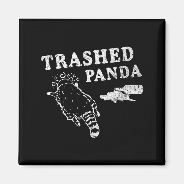 Íman Funny Raccoon,trashed Panda For Him Men, Women  (Frente)