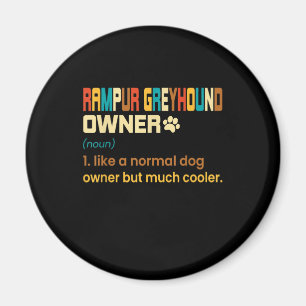 Íman Funny Rampur Greyhound Vintage Retro Cachorro Mãe