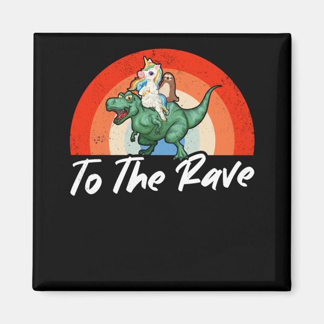 Íman Funny Raver Techno Party EDM Humor no Festival (Frente)