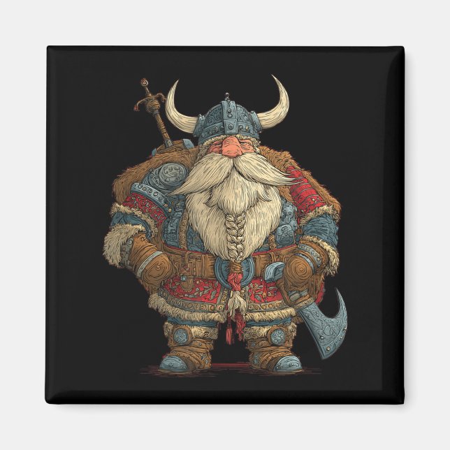 Íman Funny Santa Claus Viking Costume For Boys And Girl (Frente)