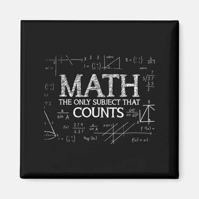 Íman Funny Science Nerd Math The Only Subject That Coun (Frente)