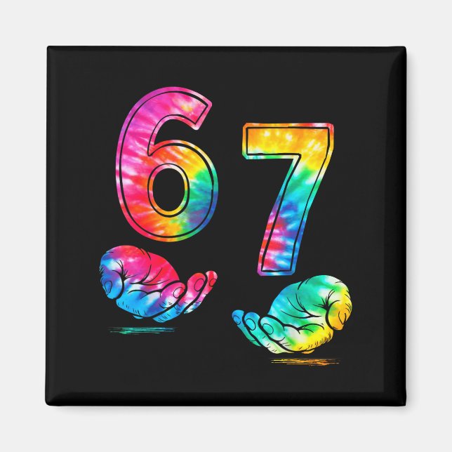 Íman Funny Six Seven 6 7 Meme Gen Alpha Slang 6 7 Hands (Frente)