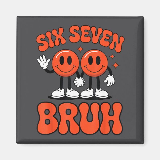 Íman Funny Six Seven 6 7 Meme Valentine Hearts Valentin (Frente)