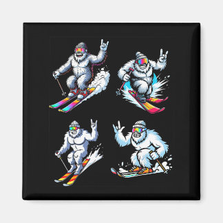 Íman Funny skiing bigfoot ski winter sport snowboarder