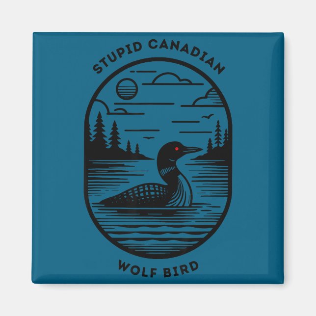 Íman Funny Stud Canadian Wolf Bird Hockey Romance Lgbt  (Frente)