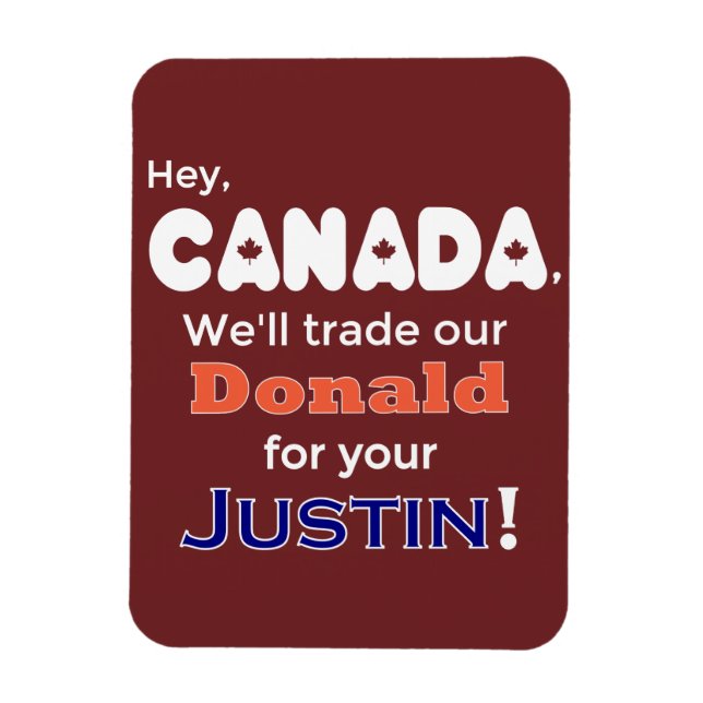 Íman Funny Trade Donald Para Justin Magnet (Vertical)