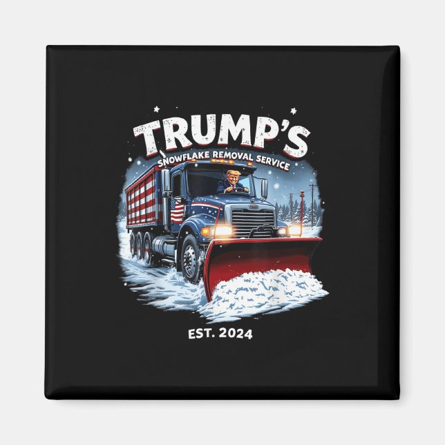 Íman Funny Trump 2024 Vitória Remoção do Floco de Neve (Frente)