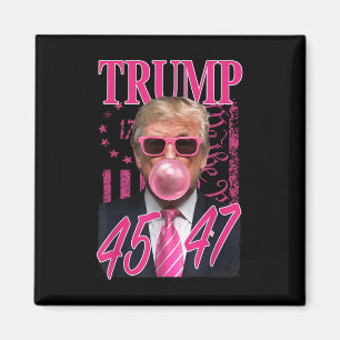 Íman Funny Trump Bubble Gum 1776 Pink Flag
