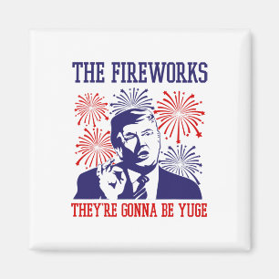 Íman Funny Trump Cotação Fireworks 4 De Julho
