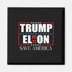 Íman Funny Trump Election Usa Flag Trump Elon Save Amer