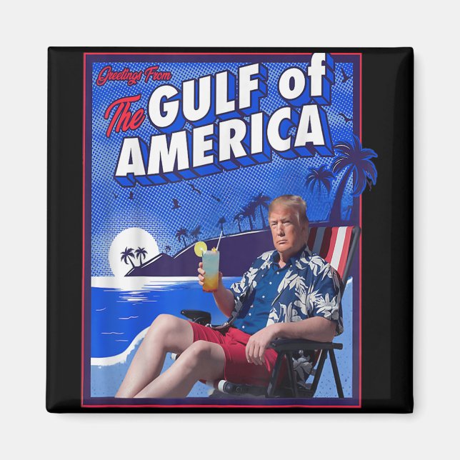 Íman Funny Trump Golfo Da América (Frente)