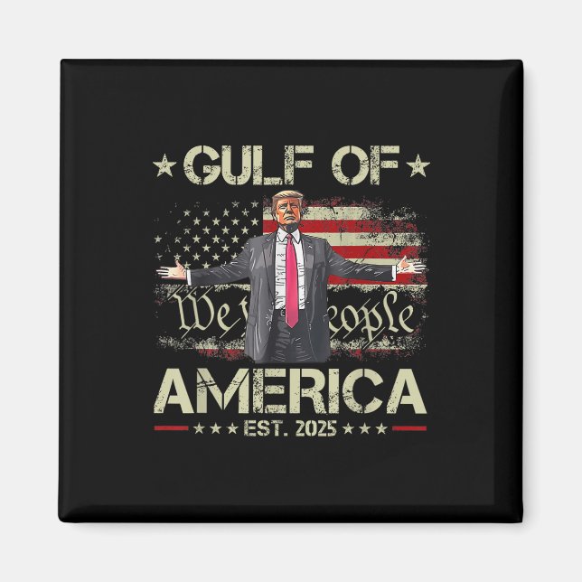 Íman Funny Trump Golfo Of Us America Est 2025 Eua Améri (Frente)