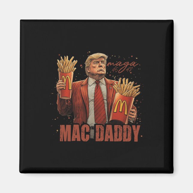 Íman Funny Trump Mcdon 2024 Fast Comida Mac Pai Hamburg (Frente)