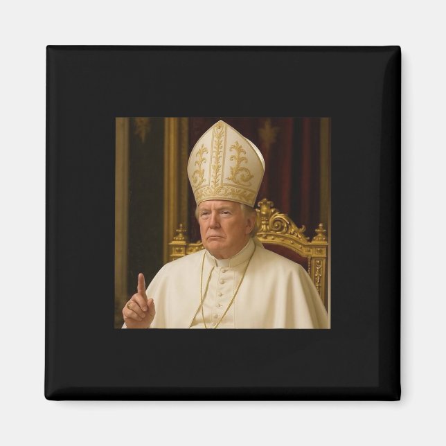 Íman Funny Trump Pope Meme Gear Vaticano Católico Repúb (Frente)