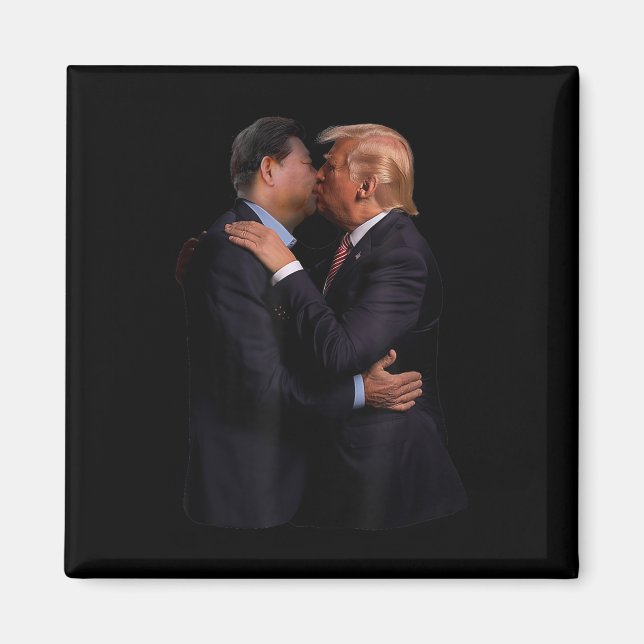 Íman Funny Trump Presidente Dos Eua E Presidente Chinês (Frente)