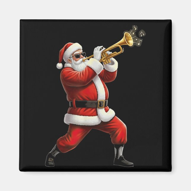 Íman Funny Trumpet Santa Christmas Graphic Player Trump (Frente)
