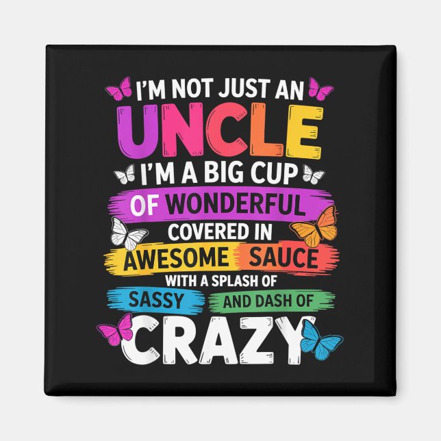 Íman Funny Uncle Quote Sy Cool Uncle Men  (Frente)