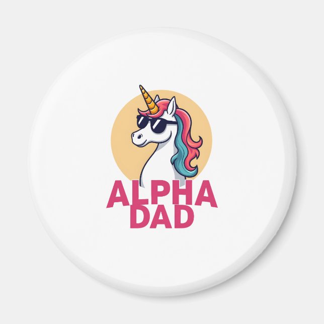 Íman Funny Unicorn Dad Laufey Men Father's Day Christma (Frente)
