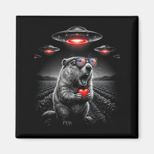 Íman Funny Valentines Groundhog Selfie Alien Ufo EUA Ba