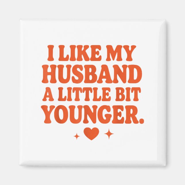 Íman Funny Wife Husband I Like My Husband A Little Bit  (Frente)
