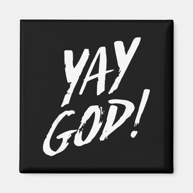 Íman Funny Yay God Graphic Jesus Christian Religion Gif (Frente)