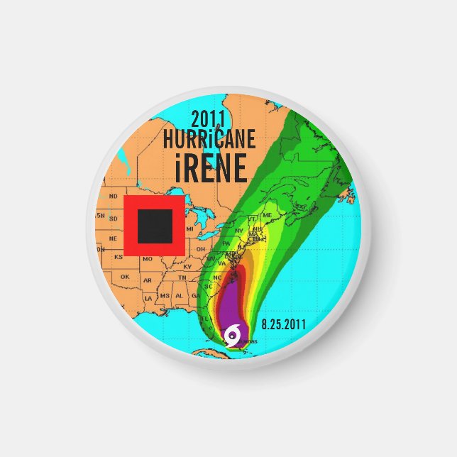 Íman Furacão Irene Track Magnet 3 (Frente)