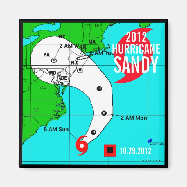 Íman Furacão Sandy Track Magnet 2 (Frente)