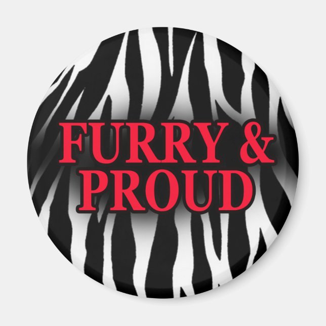 Íman Furry & Proud Magnet Zebra Versão (Frente)