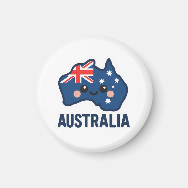 Íman Fusão Kawaii na Austrália - Negrito e Adorável (Frente)