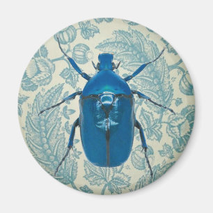 Íman Fusca azul nas folhas azuis