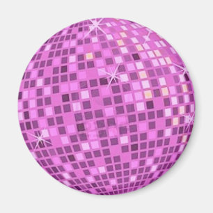 Íman FUSHIA Disco-bola-em-fundo negro