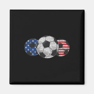 Íman Fútbol Bandera Americana Rojo Blanco Azul 4 De Jul
