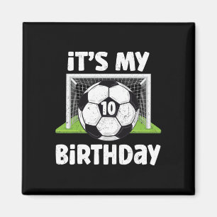 Íman Futebol 10 Anos de Idade Aniversário de 10 anos Jo