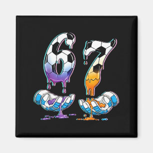 Íman Futebol 67 Mãos 6 7 Meme 6-7 Meninos Adolescentes