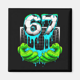 Íman Futebol 67 Seis Sete 6 7 Engraçado Gen Alpha Meme