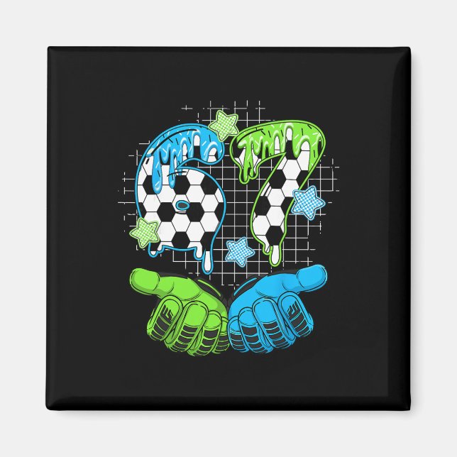 Íman Futebol 67 Seis Sete Divertido Gen Alpha Meme Gote (Frente)