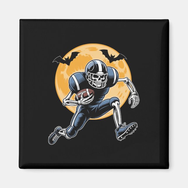 Íman Futebol americano Skeleton Halloween (Frente)