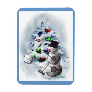 Íman Futebol Ball Snowman Natal