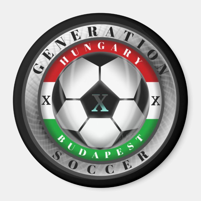 Íman Futebol Budapest Hungria geração X (Frente)