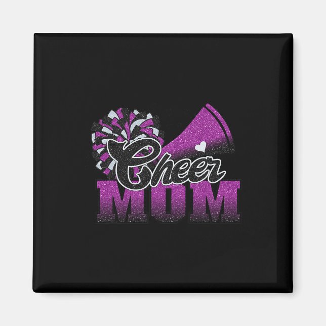 Íman Futebol Chee Mãe Roxo Pom Leopardo Negro (Frente)