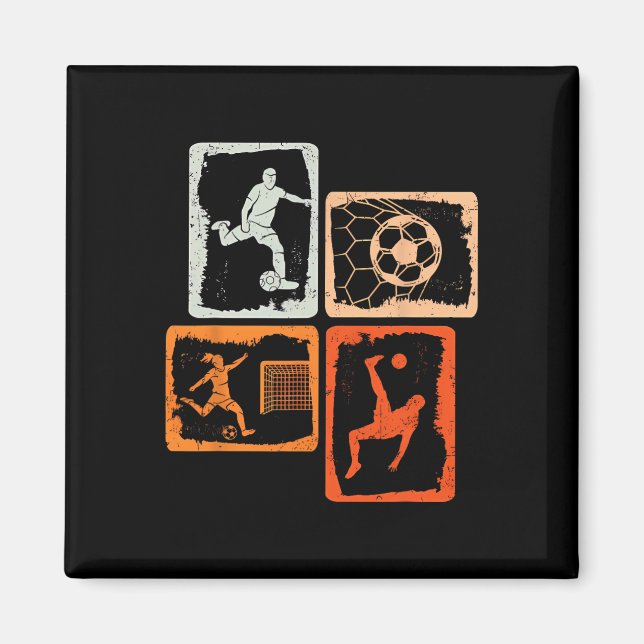 Íman Futebol Colorido Retro  (Frente)