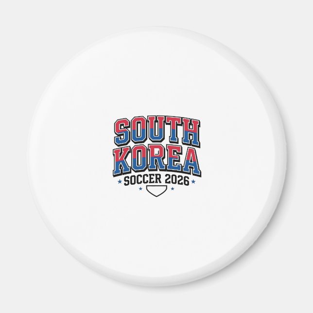 Íman Futebol da Coreia do Sul 2026 Futebol Bold País Ti (Frente)