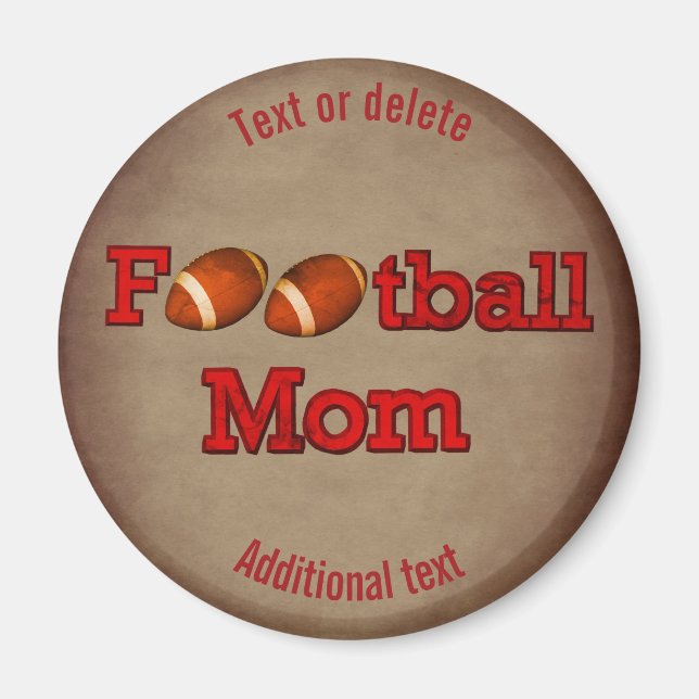 Íman Futebol da Mãe, Cute Personalizado (Frente)