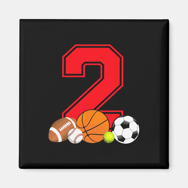 Íman Futebol de baseball com 2 anos (Frente)