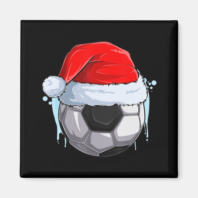 Íman Futebol de Natal - Bola de Futebol do Natal em Pap (Frente)