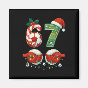 Íman Futebol de Natal Drip Número 67 Jogador de Futebol